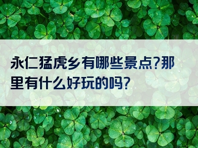永仁猛虎乡有哪些景点？那里有什么好玩的吗？