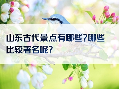 山东古代景点有哪些？哪些比较著名呢？