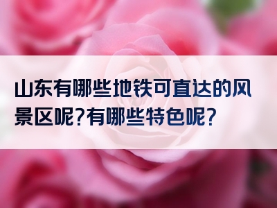 山东有哪些地铁可直达的风景区呢？有哪些特色呢？
