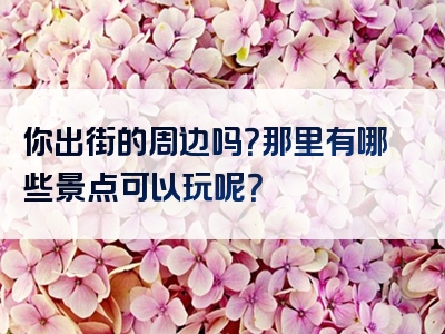 你出街的周边吗？那里有哪些景点可以玩呢？