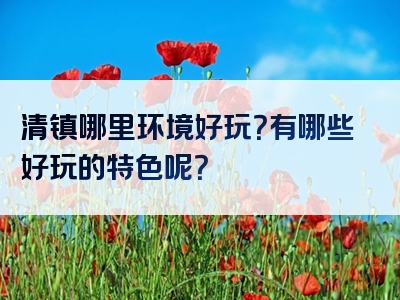 清镇哪里环境好玩？有哪些好玩的特色呢？