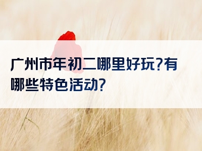 广州市年初二哪里好玩？有哪些特色活动？