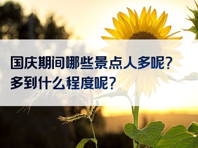 国庆期间哪些景点人多呢？多到什么程度呢？