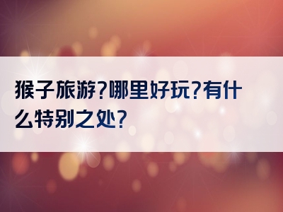 猴子旅游？哪里好玩？有什么特别之处？