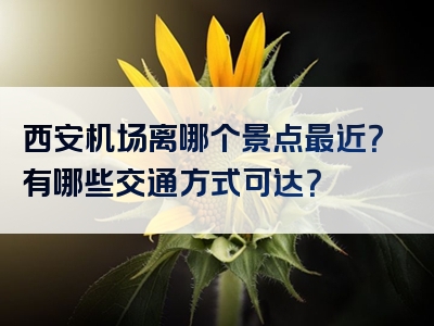 西安机场离哪个景点最近？有哪些交通方式可达？