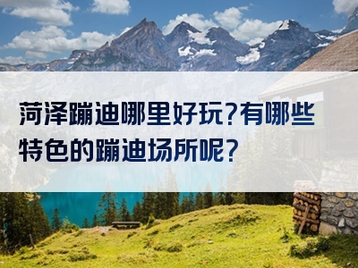 菏泽蹦迪哪里好玩？有哪些特色的蹦迪场所呢？