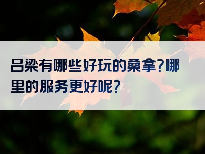 吕梁有哪些好玩的桑拿？哪里的服务更好呢？
