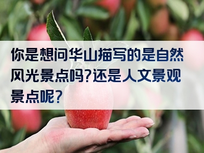你是想问华山描写的是自然风光景点吗？还是人文景观景点呢？