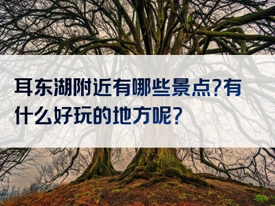 耳东湖附近有哪些景点？有什么好玩的地方呢？