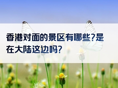 香港对面的景区有哪些？是在大陆这边吗？