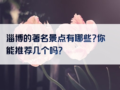 淄博的著名景点有哪些？你能推荐几个吗？