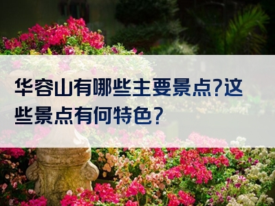 华容山有哪些主要景点？这些景点有何特色？