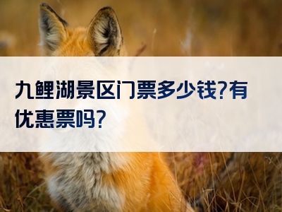 九鲤湖景区门票多少钱？有优惠票吗？