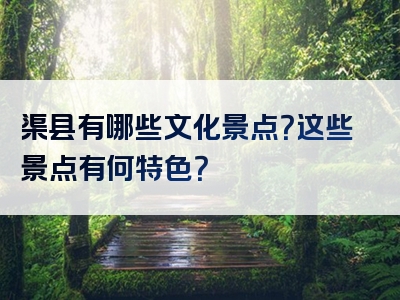 渠县有哪些文化景点？这些景点有何特色？
