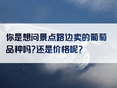 你是想问景点路边卖的葡萄品种吗？还是价格呢？