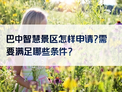 巴中智慧景区怎样申请？需要满足哪些条件？