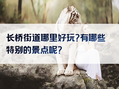 长桥街道哪里好玩？有哪些特别的景点呢？