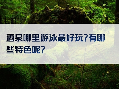 酒泉哪里游泳最好玩？有哪些特色呢？