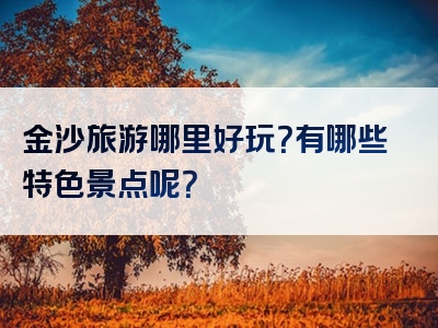 金沙旅游哪里好玩？有哪些特色景点呢？
