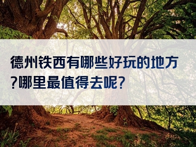 德州铁西有哪些好玩的地方？哪里最值得去呢？