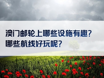 澳门邮轮上哪些设施有趣？哪些航线好玩呢？