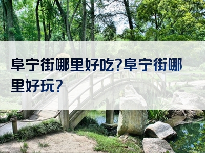阜宁街哪里好吃？阜宁街哪里好玩？
