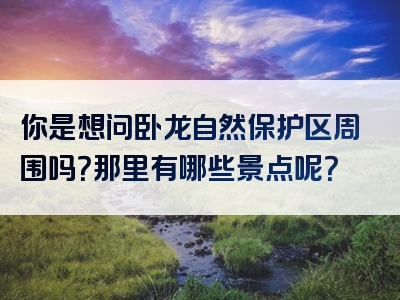 你是想问卧龙自然保护区周围吗？那里有哪些景点呢？