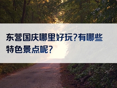 东营国庆哪里好玩？有哪些特色景点呢？