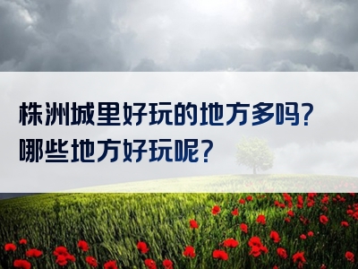 株洲城里好玩的地方多吗？哪些地方好玩呢？