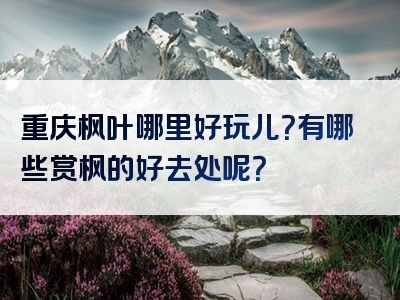 重庆枫叶哪里好玩儿？有哪些赏枫的好去处呢？