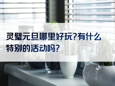 灵璧元旦哪里好玩？有什么特别的活动吗？