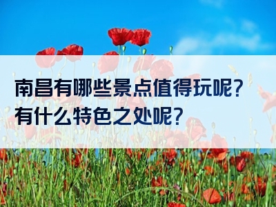 南昌有哪些景点值得玩呢？有什么特色之处呢？
