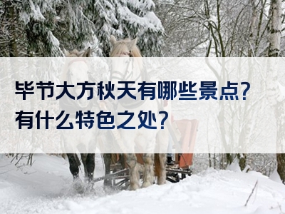 毕节大方秋天有哪些景点？有什么特色之处？