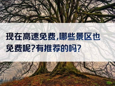 现在高速免费，哪些景区也免费呢？有推荐的吗？