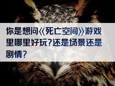 你是想问《死亡空间》游戏里哪里好玩？还是场景还是剧情？