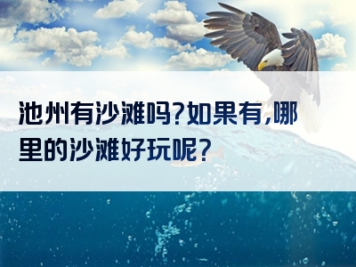 池州有沙滩吗？如果有，哪里的沙滩好玩呢？