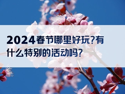 2024春节哪里好玩？有什么特别的活动吗？