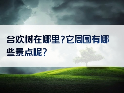 合欢树在哪里？它周围有哪些景点呢？