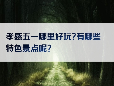 孝感五一哪里好玩？有哪些特色景点呢？