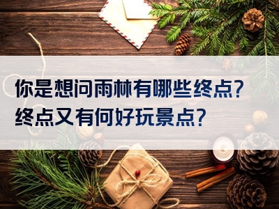 你是想问雨林有哪些终点？终点又有何好玩景点？