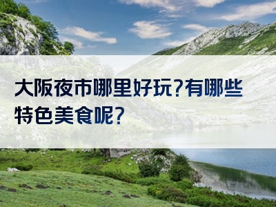大阪夜市哪里好玩？有哪些特色美食呢？