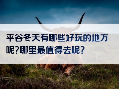 平谷冬天有哪些好玩的地方呢？哪里最值得去呢？