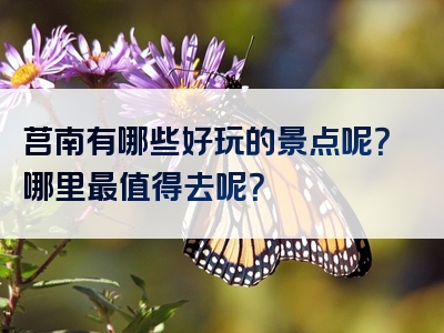 莒南有哪些好玩的景点呢？哪里最值得去呢？