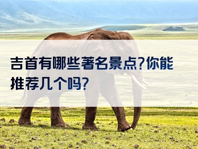 吉首有哪些著名景点？你能推荐几个吗？