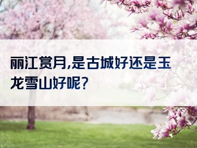 丽江赏月，是古城好还是玉龙雪山好呢？