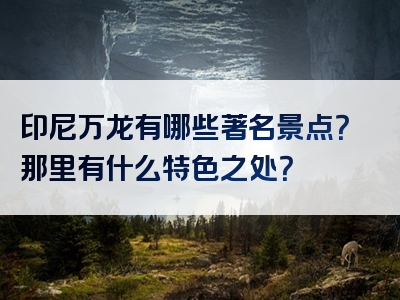 印尼万龙有哪些著名景点？那里有什么特色之处？