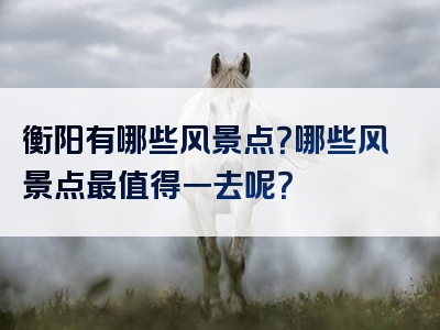 衡阳有哪些风景点？哪些风景点最值得一去呢？