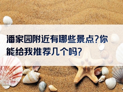 潘家园附近有哪些景点？你能给我推荐几个吗？