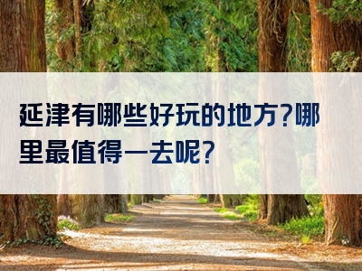 延津有哪些好玩的地方？哪里最值得一去呢？