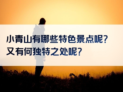 小青山有哪些特色景点呢？又有何独特之处呢？